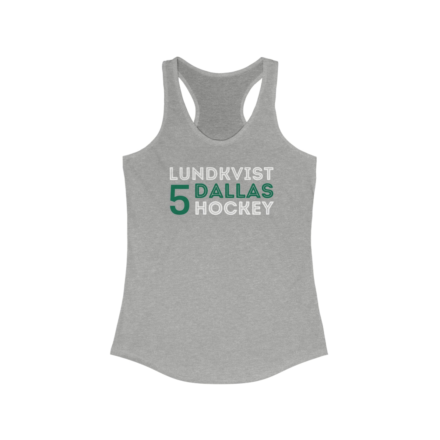 Lundkvist 5 Dallas Hockey Grafitti Wall Design Women's Ideal Racerback Tank Top