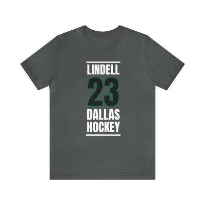 Lindell 23 Dallas Hockey Black Vertical Design Unisex T-Shirt