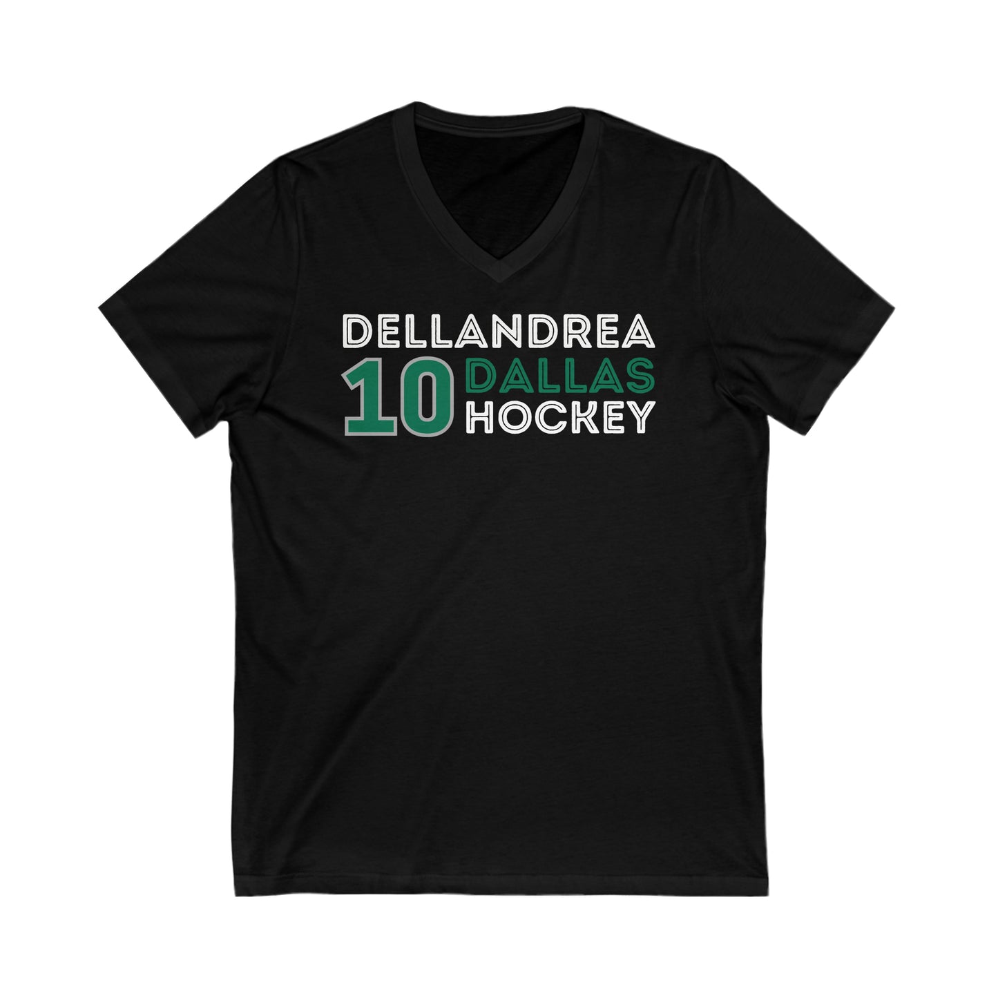 Dellandrea 10 Dallas Hockey Grafitti Wall Design Unisex V-Neck Tee