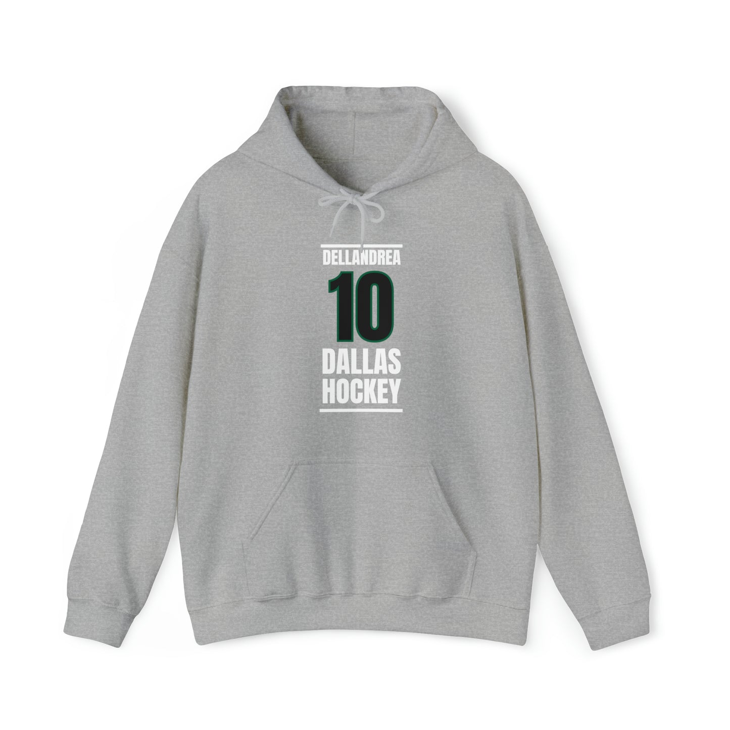 Dellandrea 10 Dallas Hockey Black Vertical Design Unisex Hooded Sweatshirt