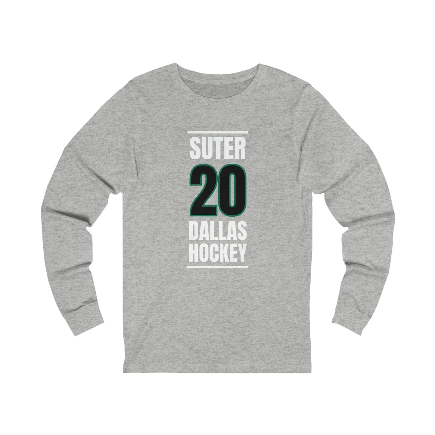 Suter 20 Dallas Hockey Black Vertical Design Unisex Jersey Long Sleeve Shirt