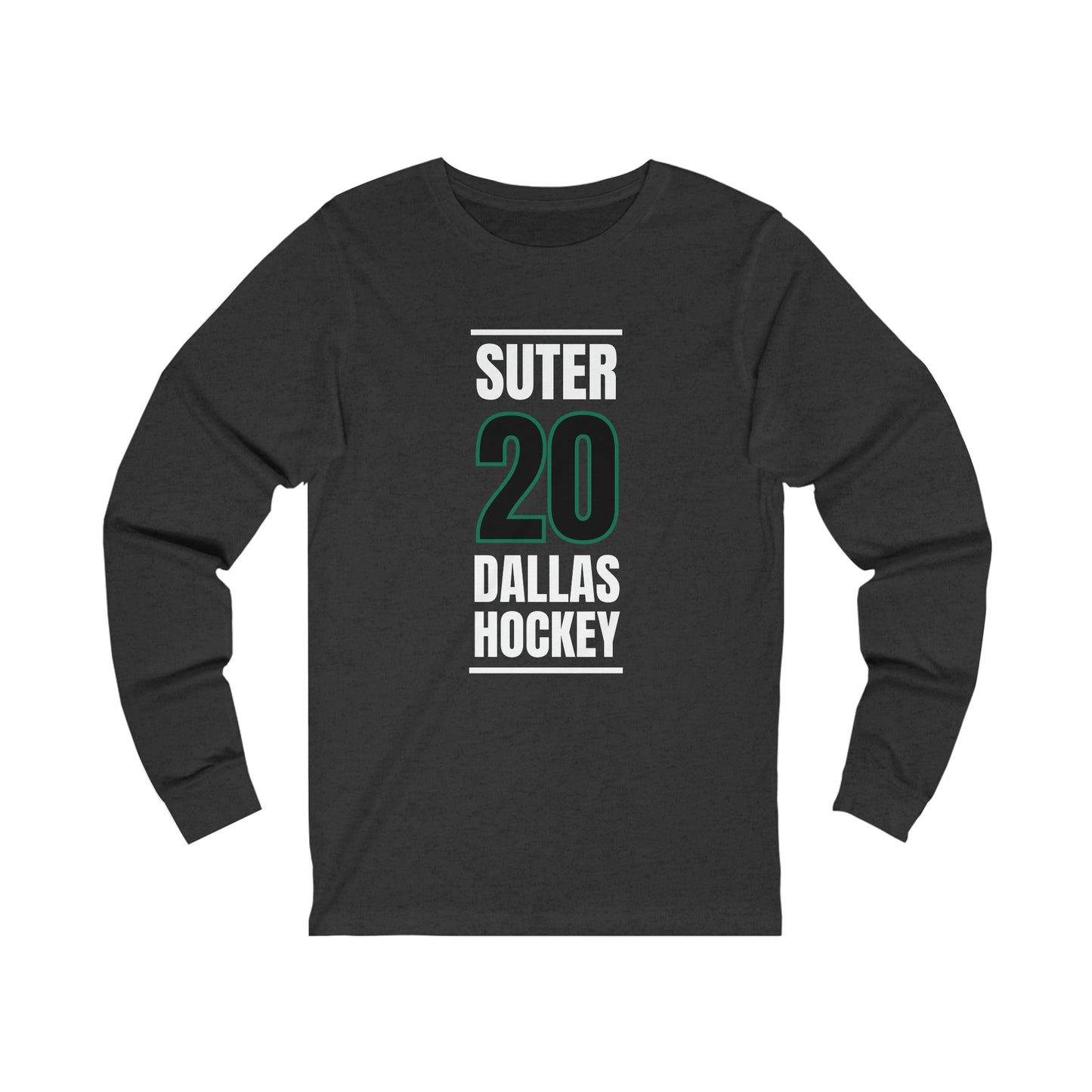 Suter 20 Dallas Hockey Black Vertical Design Unisex Jersey Long Sleeve Shirt