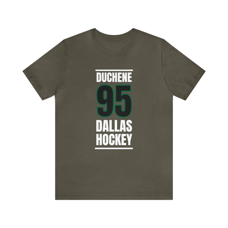Duchene 95 Dallas Hockey Black Vertical Design Unisex T-Shirt
