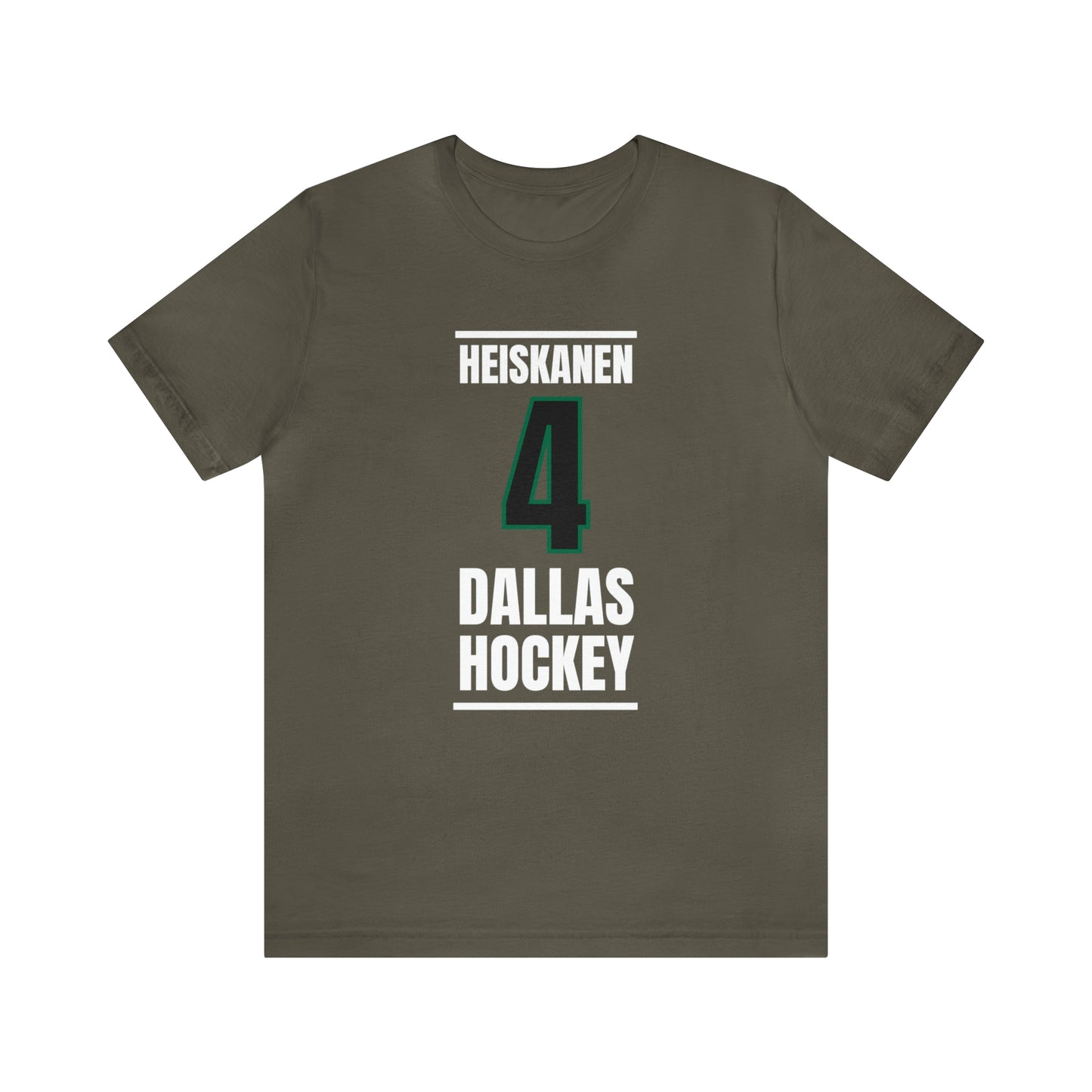 Heiskanen 4 Dallas Hockey Black Vertical Design Unisex T-Shirt