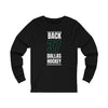 Back 37 Dallas Hockey Black Vertical Design Unisex Jersey Long Sleeve Shirt