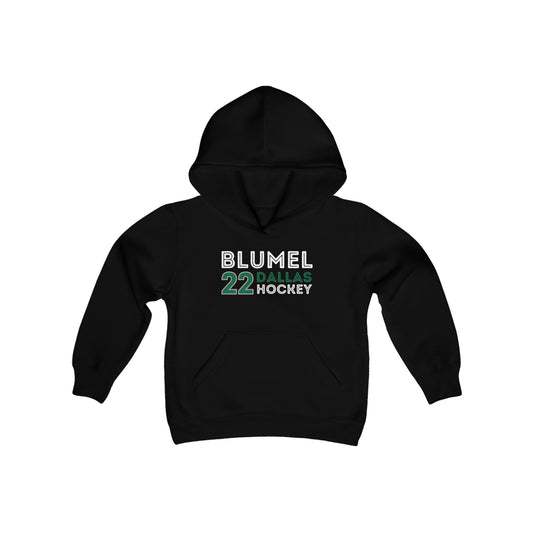 Blumel 22 Dallas Hockey Grafitti Wall Design Youth Hooded Sweatshirt