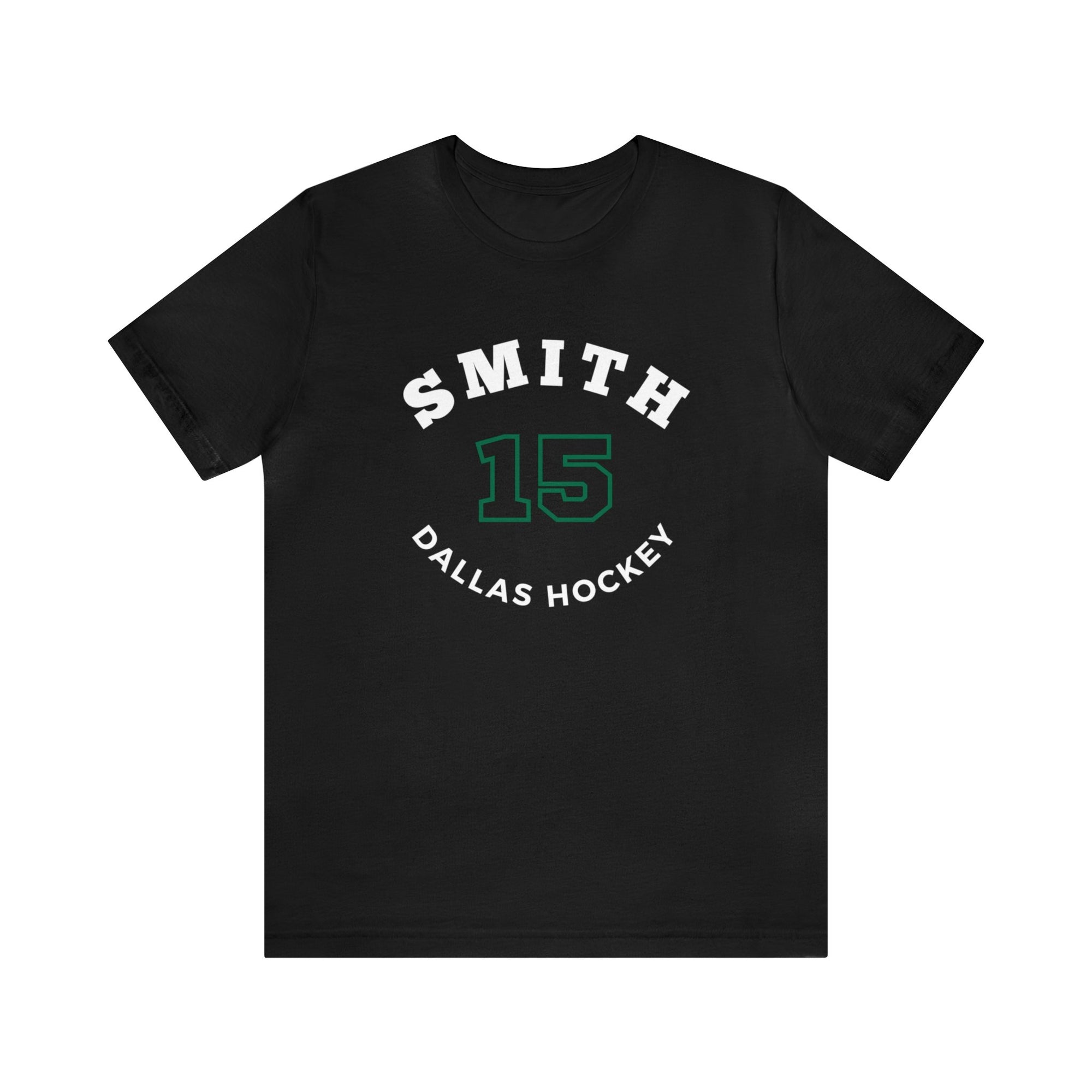 Smith 15 Dallas Hockey Number Arch Design Unisex T-Shirt