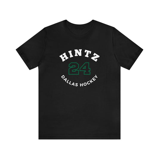 Hintz 24 Dallas Hockey Number Arch Design Unisex T-Shirt