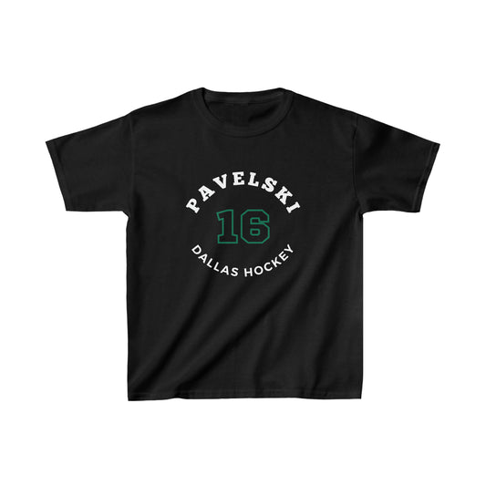 Pavelski 16 Dallas Hockey Number Arch Design Kids Tee