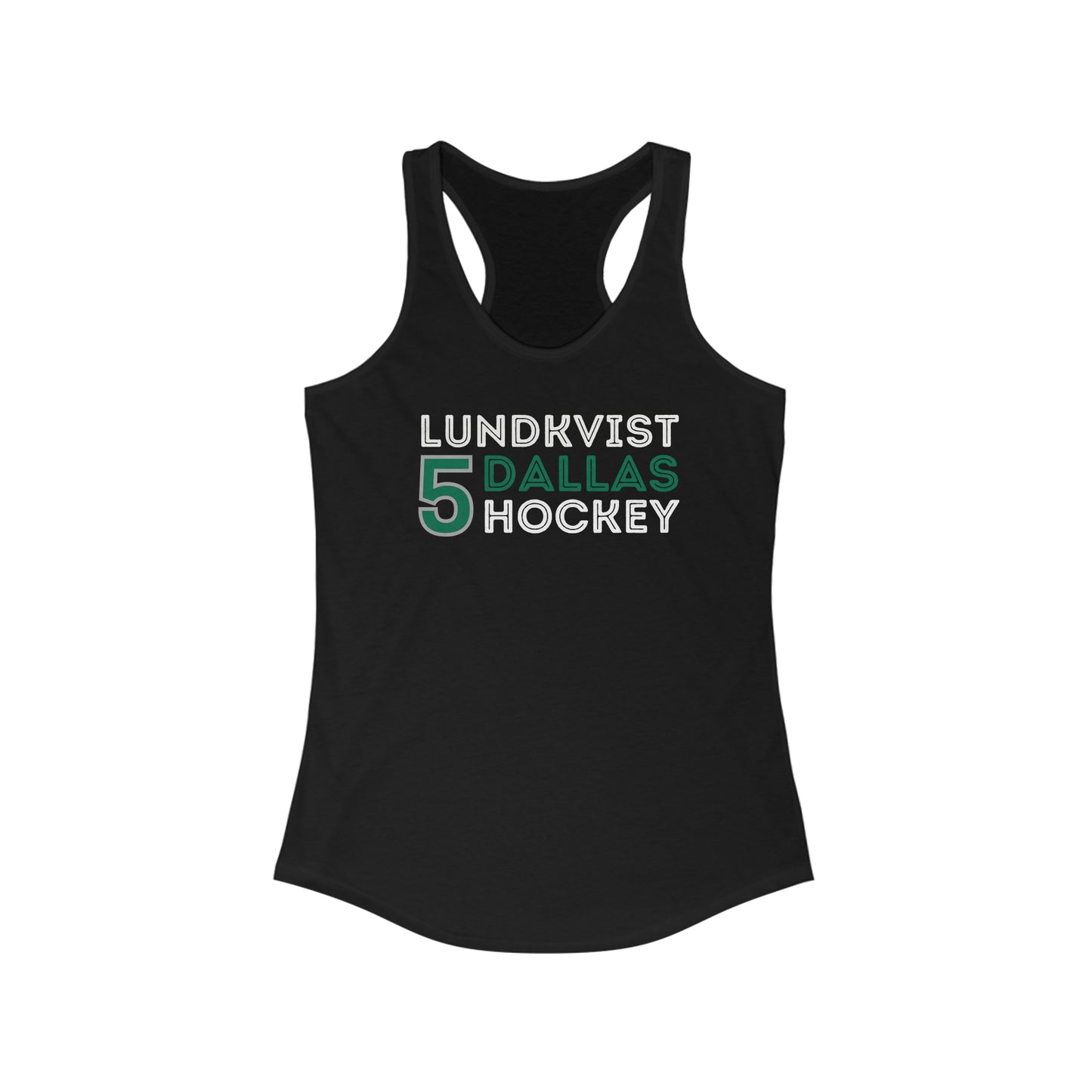 Lundkvist 5 Dallas Hockey Grafitti Wall Design Women's Ideal Racerback Tank Top