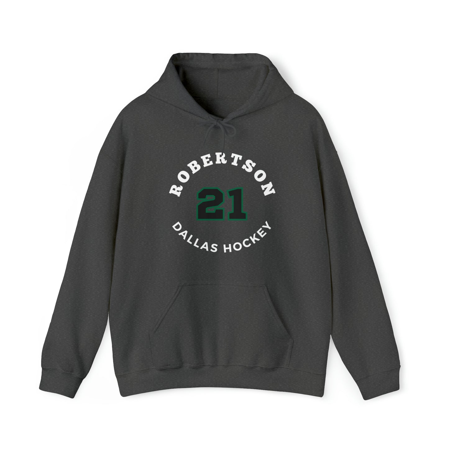 Robertson 21 Dallas Hockey Number Arch Design Unisex Hooded Sweatshirt