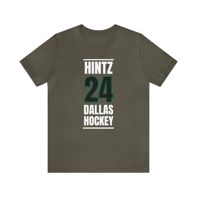 Hintz 24 Dallas Hockey Black Vertical Design Unisex T-Shirt