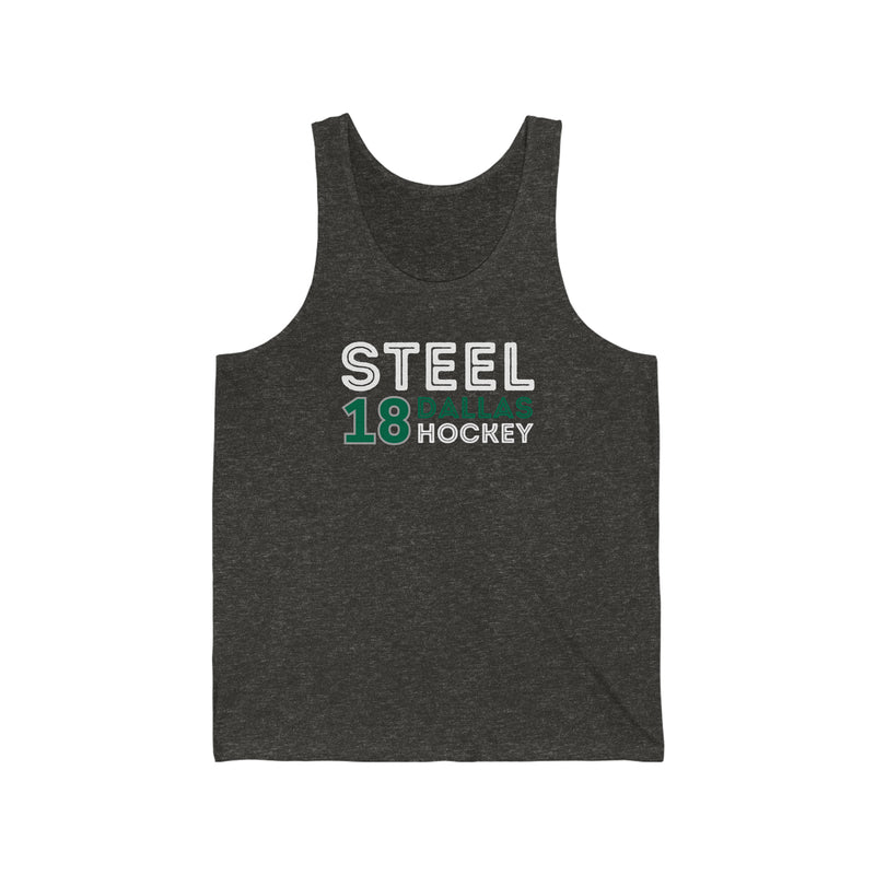 Steel 18 Dallas Hockey Grafitti Wall Design Unisex Jersey Tank Top