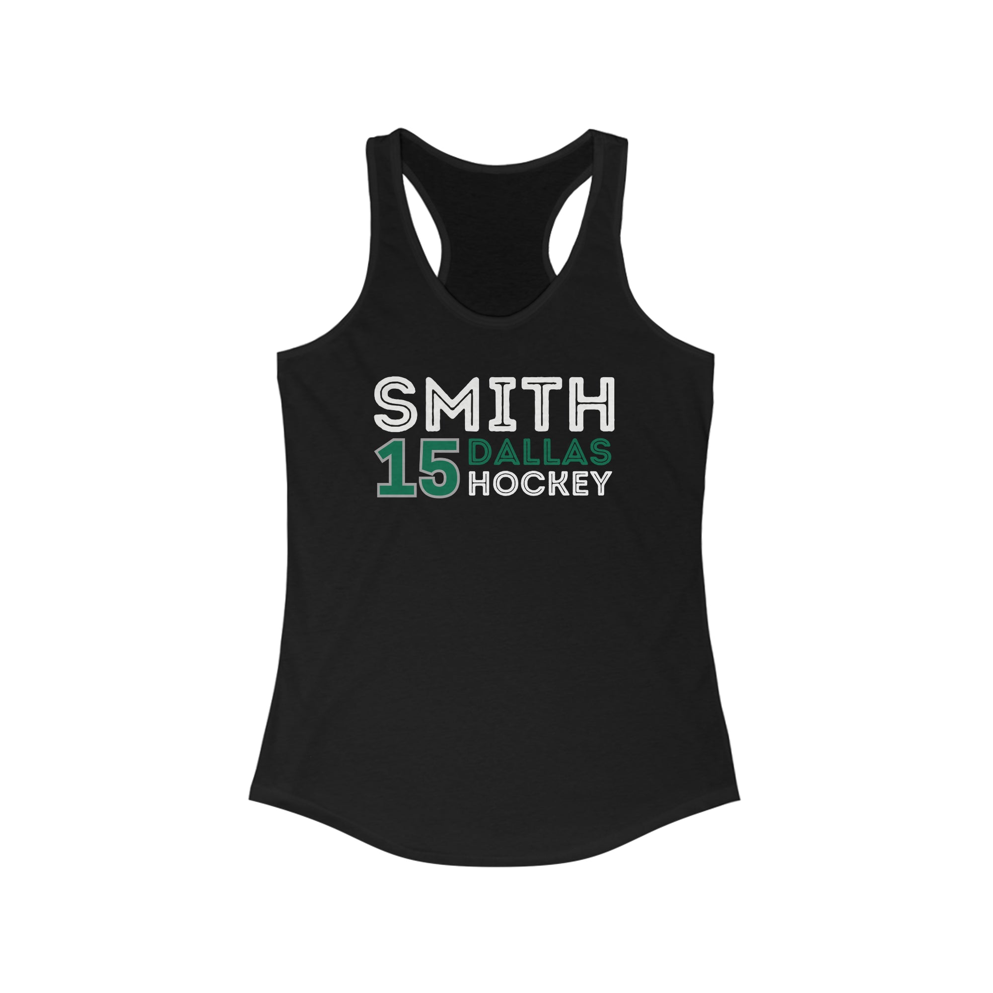 Smith 15 Dallas Hockey Grafitti Wall Design Women's Ideal Racerback Tank Top