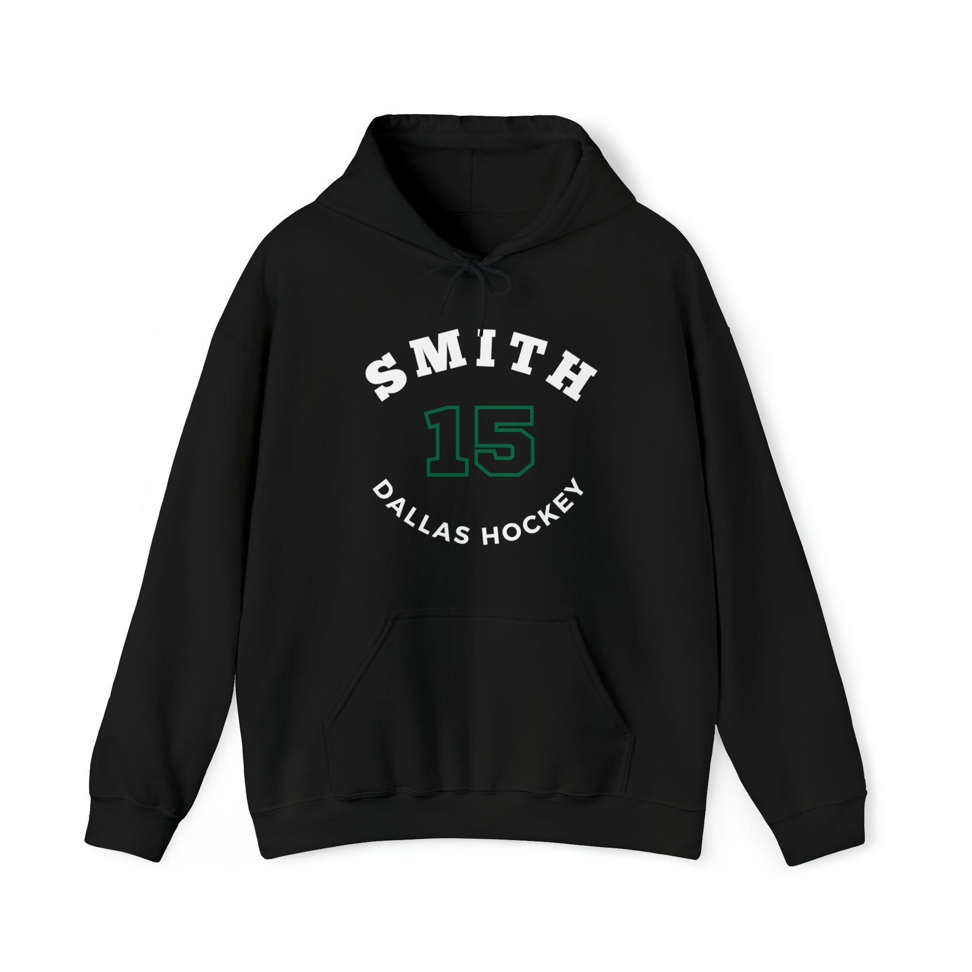 Smith 15 Dallas Hockey Number Arch Design Unisex Hooded Sweatshirt