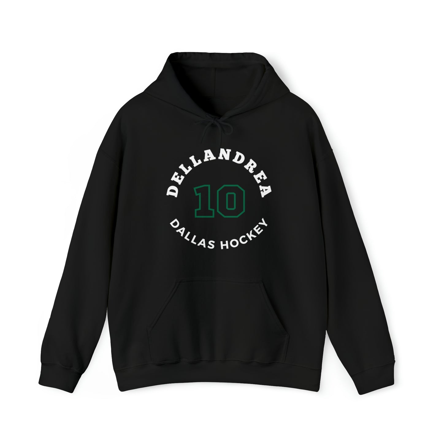 Dellandrea 10 Dallas Hockey Number Arch Design Unisex Hooded Sweatshirt