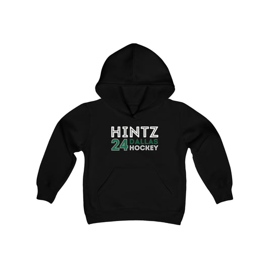 Hintz 24 Dallas Hockey Grafitti Wall Design Youth Hooded Sweatshirt