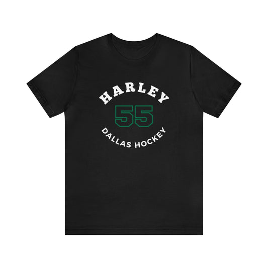 Harley 55 Dallas Hockey Number Arch Design Unisex T-Shirt