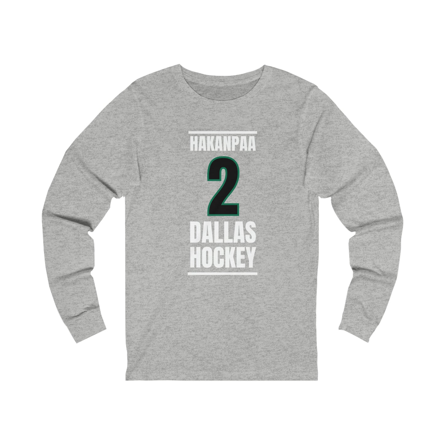 Hakanpaa 2 Dallas Hockey Black Vertical Design Unisex Jersey Long Sleeve Shirt