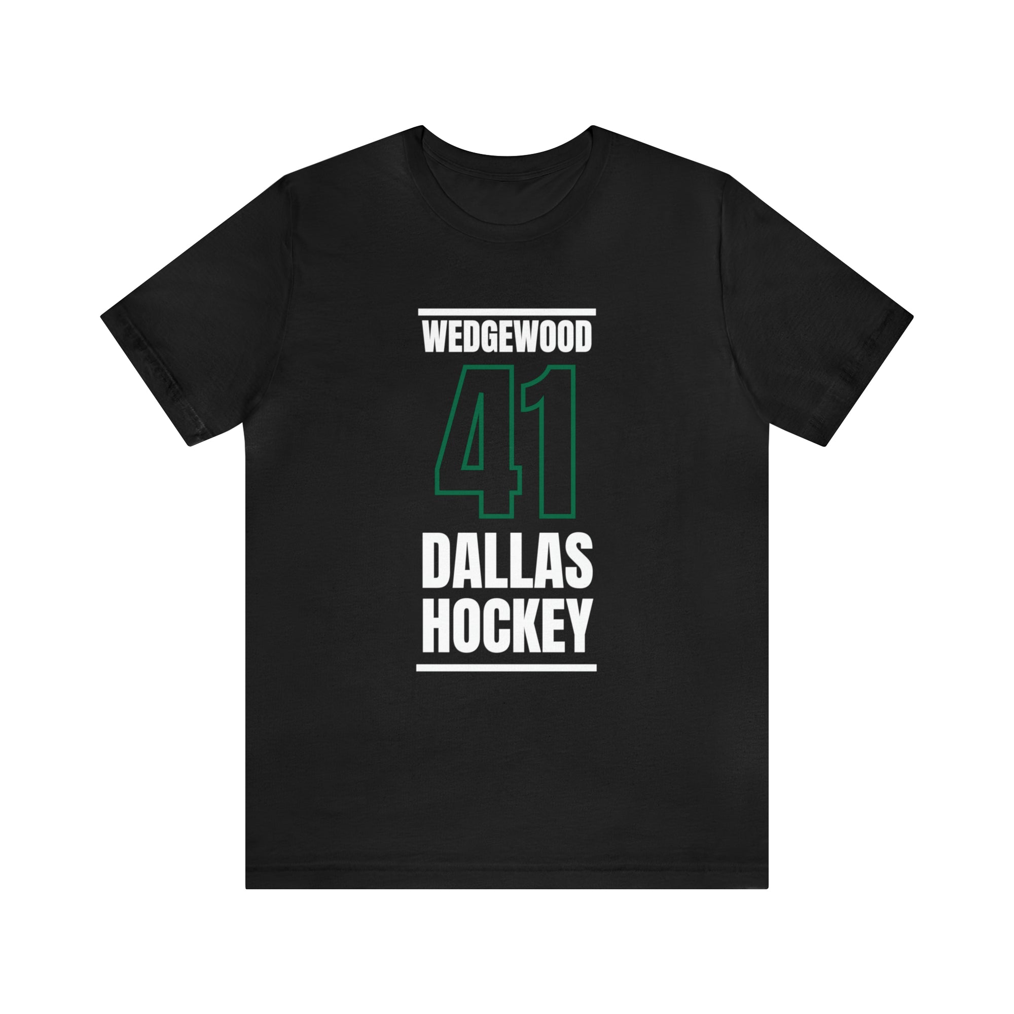 Wedgewood 41 Dallas Hockey Black Vertical Design Unisex T-Shirt