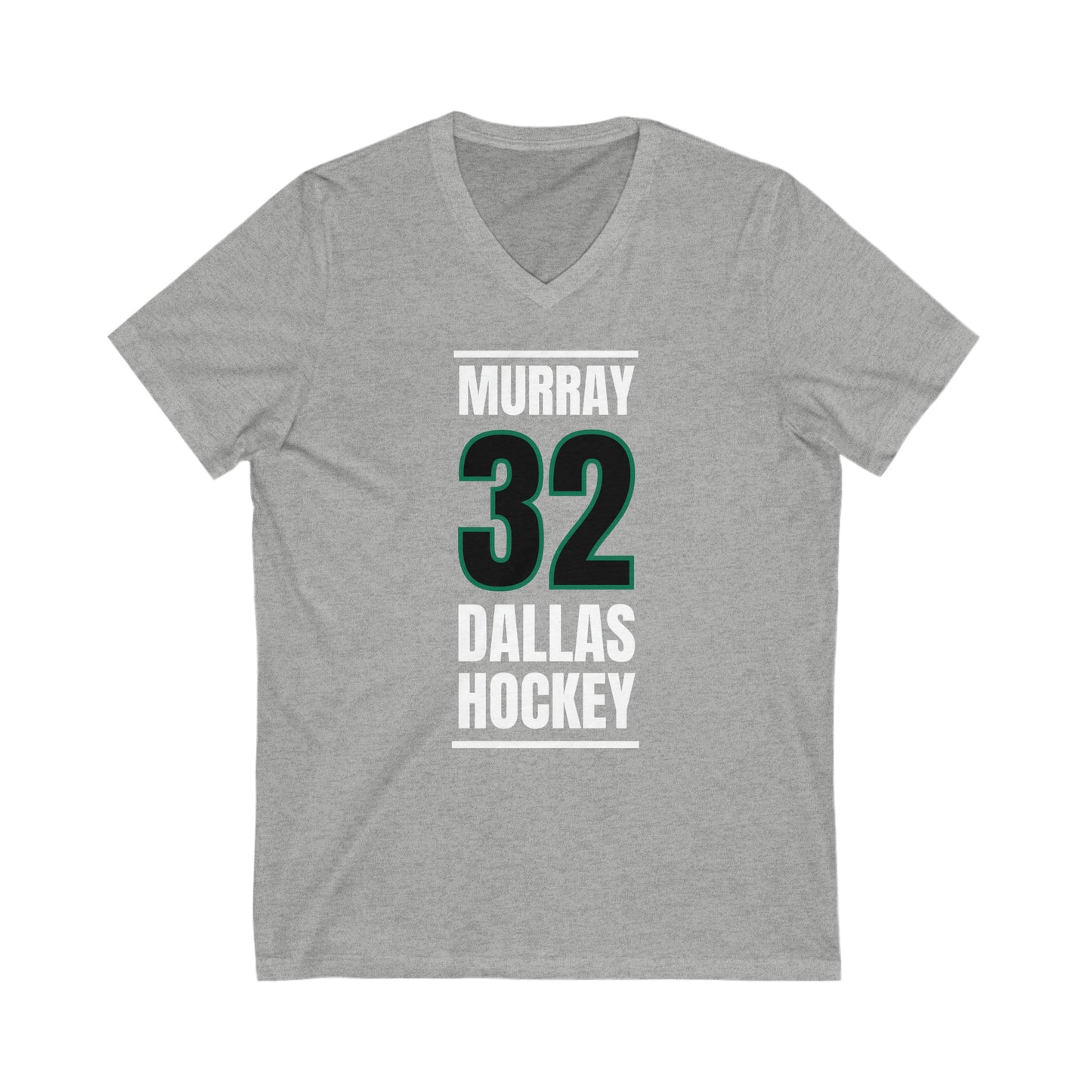 Murray 32 Dallas Hockey Black Vertical Design Unisex V-Neck Tee