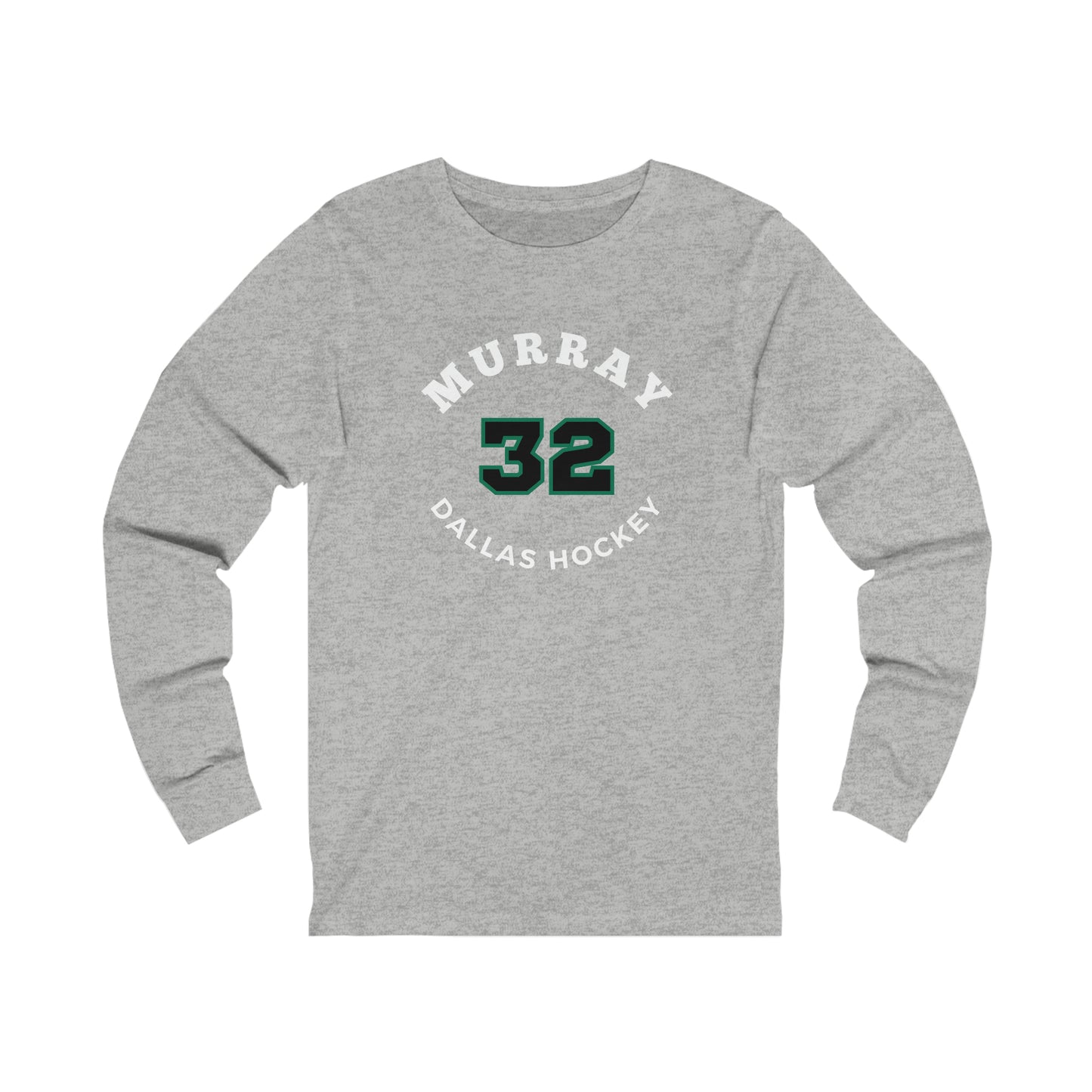 Murray 32 Dallas Hockey Number Arch Design Unisex Jersey Long Sleeve Shirt