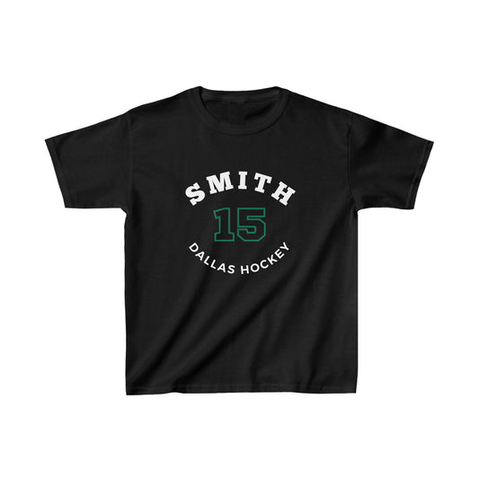 Smith 15 Dallas Hockey Number Arch Design Kids Tee