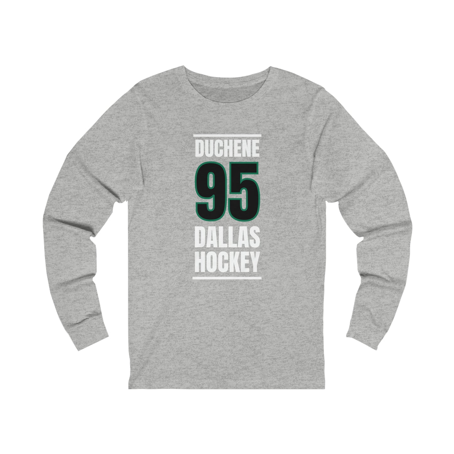 Duchene 95 Dallas Hockey Black Vertical Design Unisex Jersey Long Sleeve Shirt