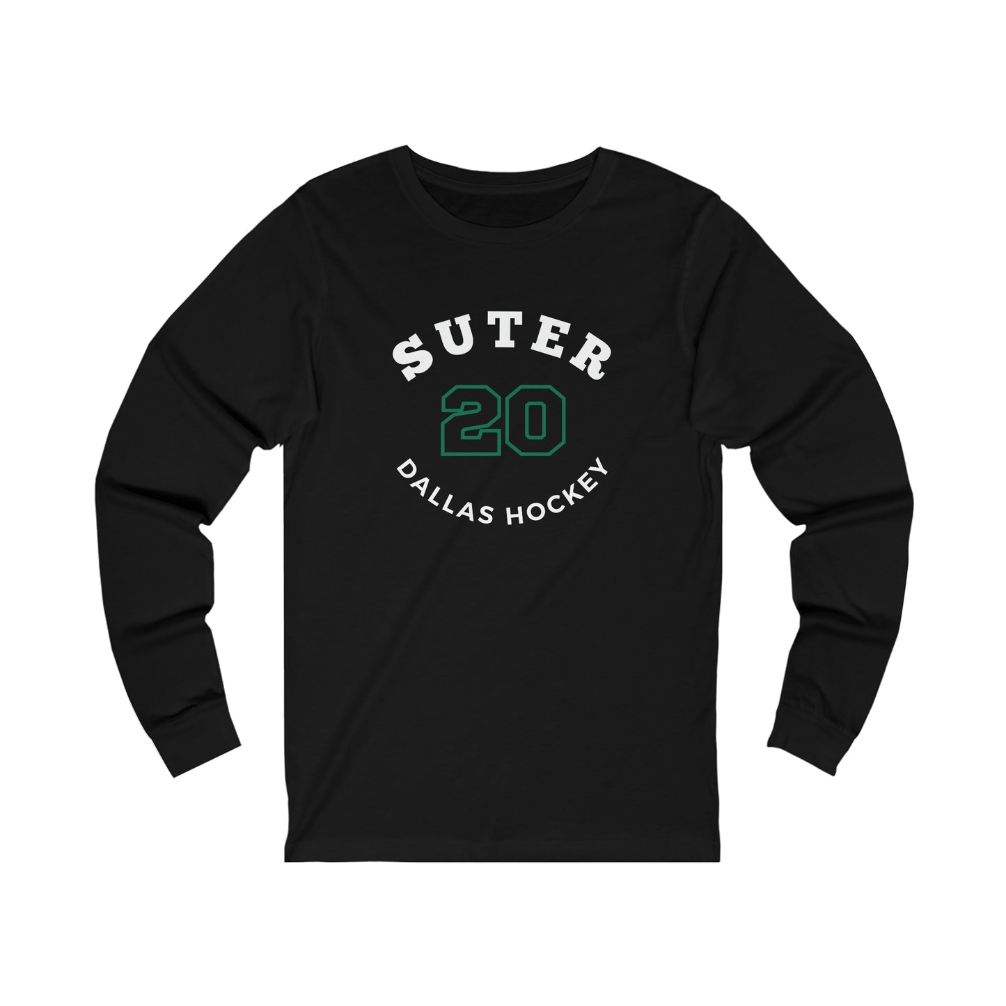 Suter 20 Dallas Hockey Number Arch Design Unisex Jersey Long Sleeve Shirt