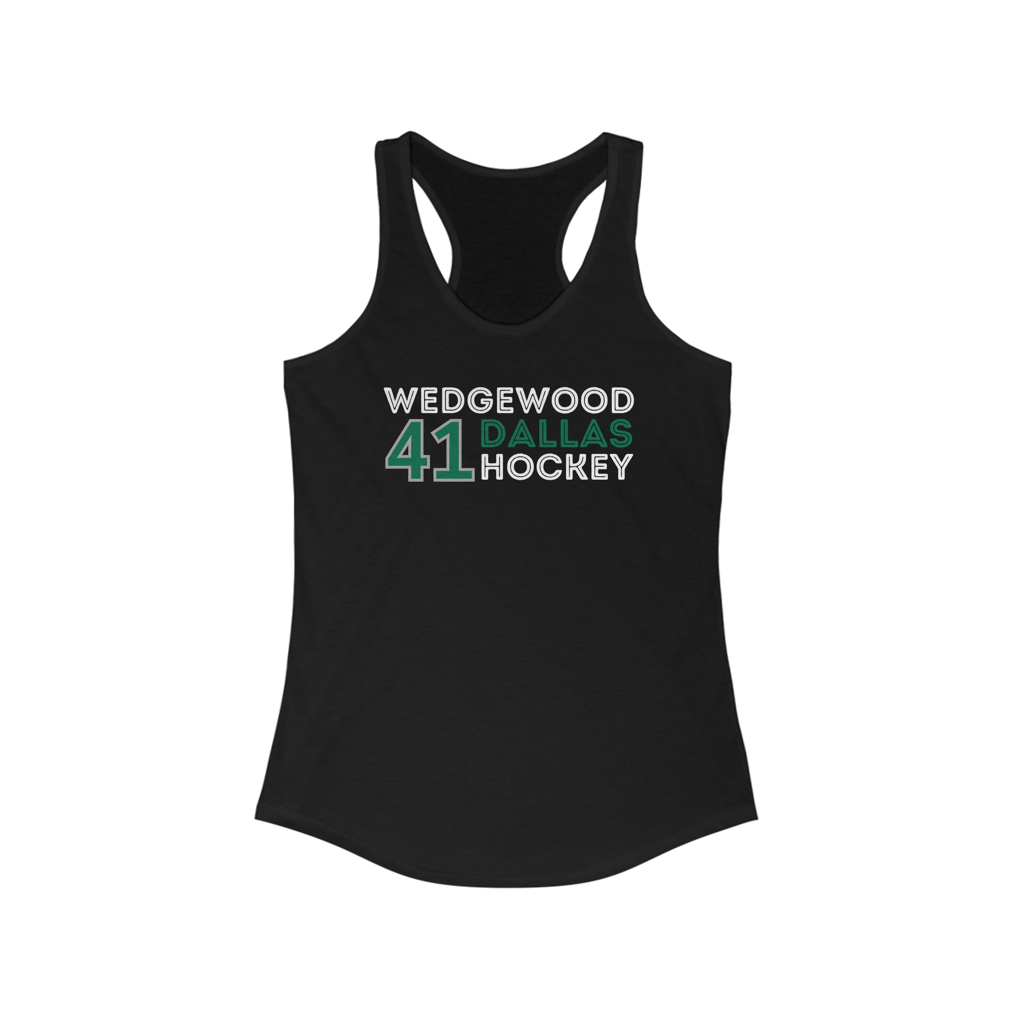 Wedgewood 41 Dallas Hockey Grafitti Wall Design Women's Ideal Racerback Tank Top
