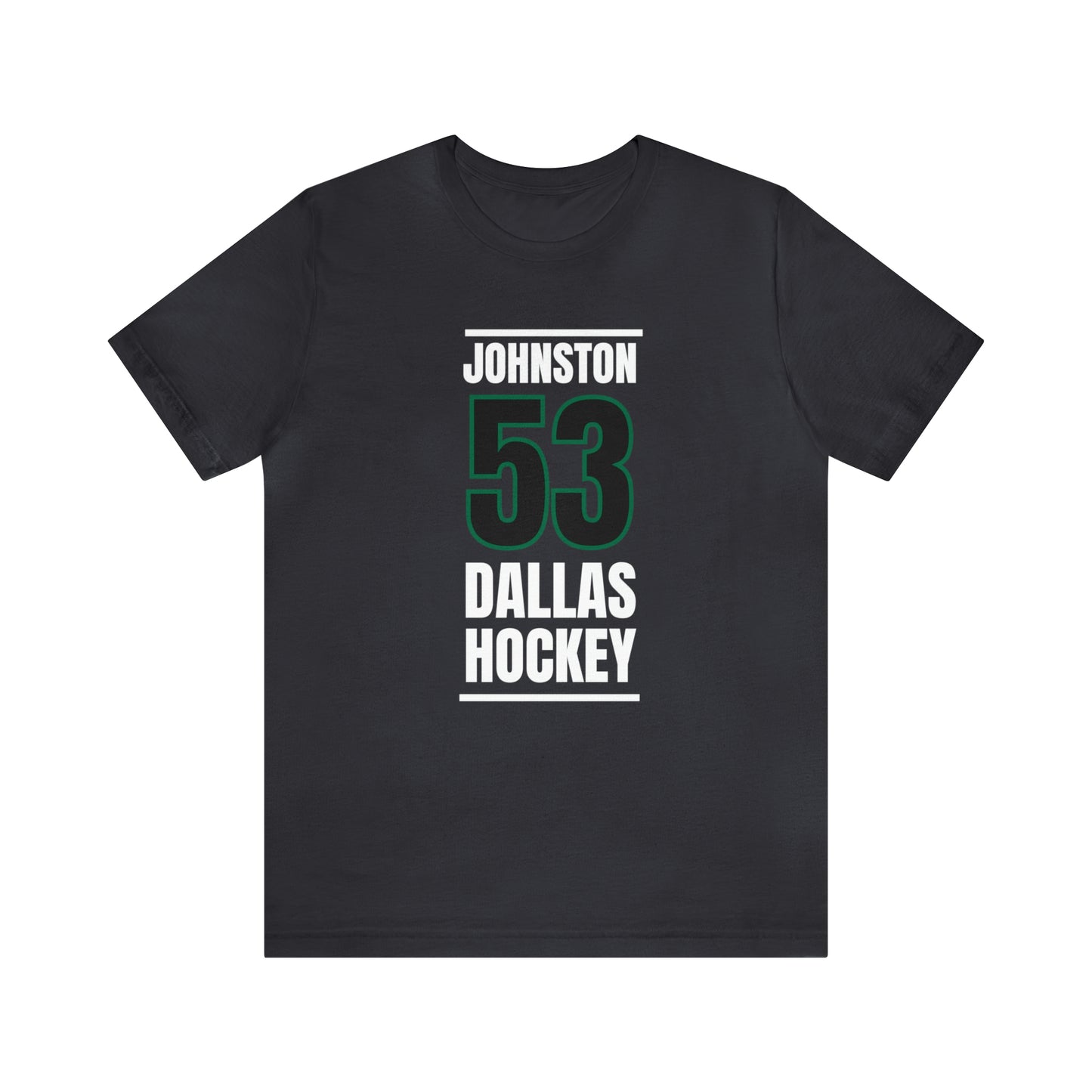 Johnston 53 Dallas Hockey Black Vertical Design Unisex T-Shirt