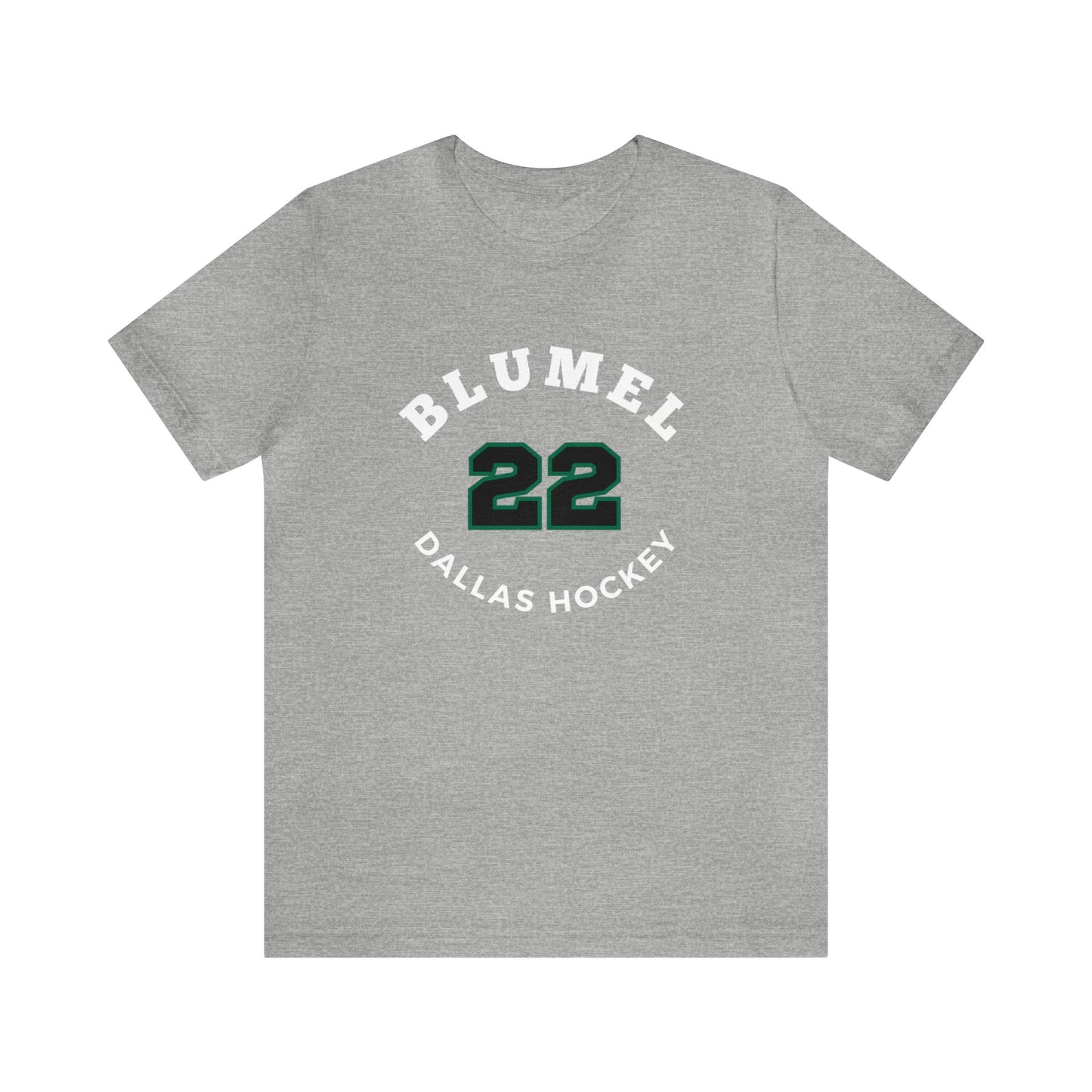 Blumel 22 Dallas Hockey Number Arch Design Unisex T-Shirt