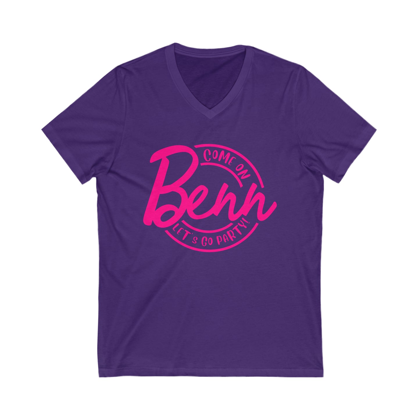 Benn Let's Go Party Women's V-Neck Barbie Shirt