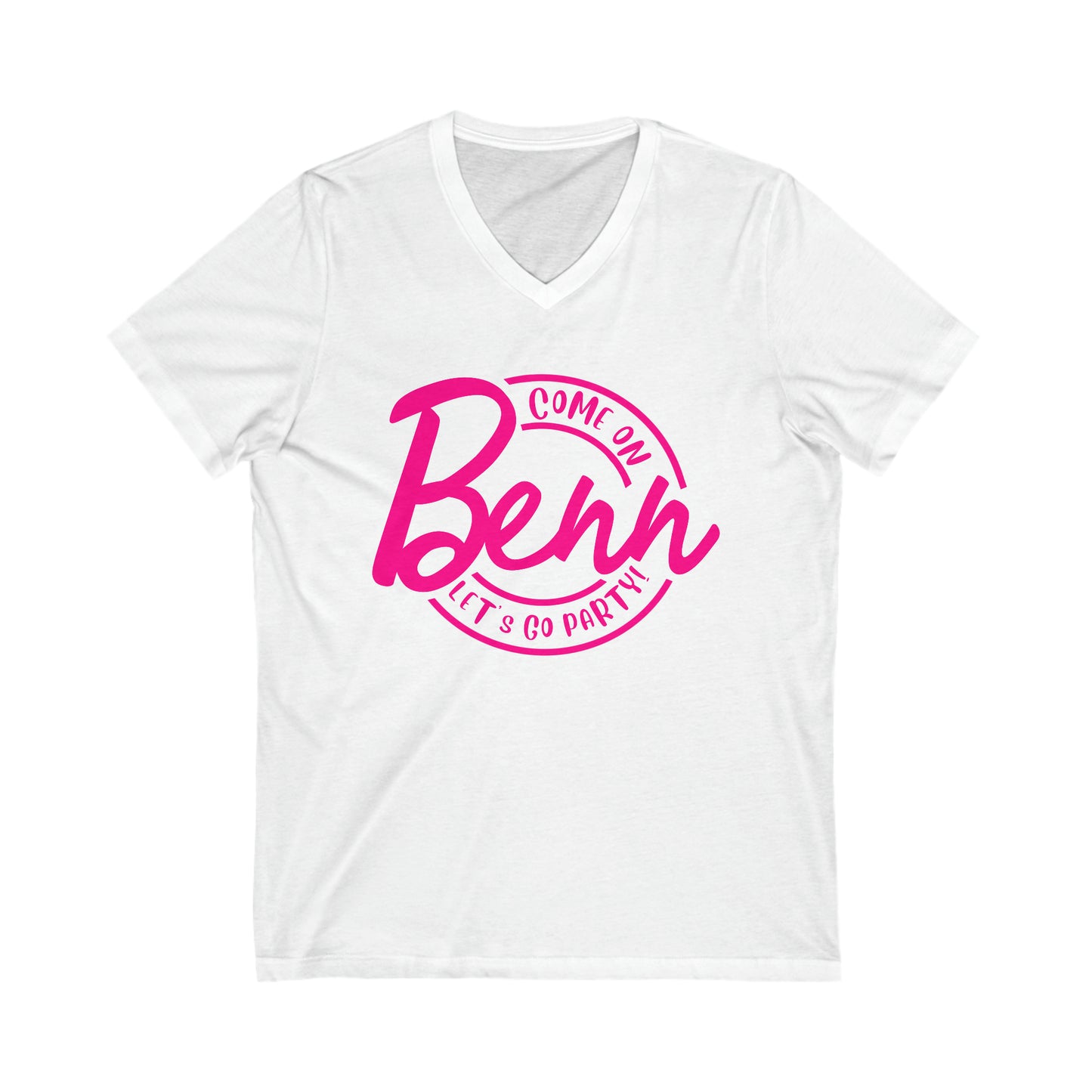 Benn Let's Go Party Women's V-Neck Barbie Shirt