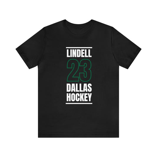 Lindell 23 Dallas Hockey Black Vertical Design Unisex T-Shirt