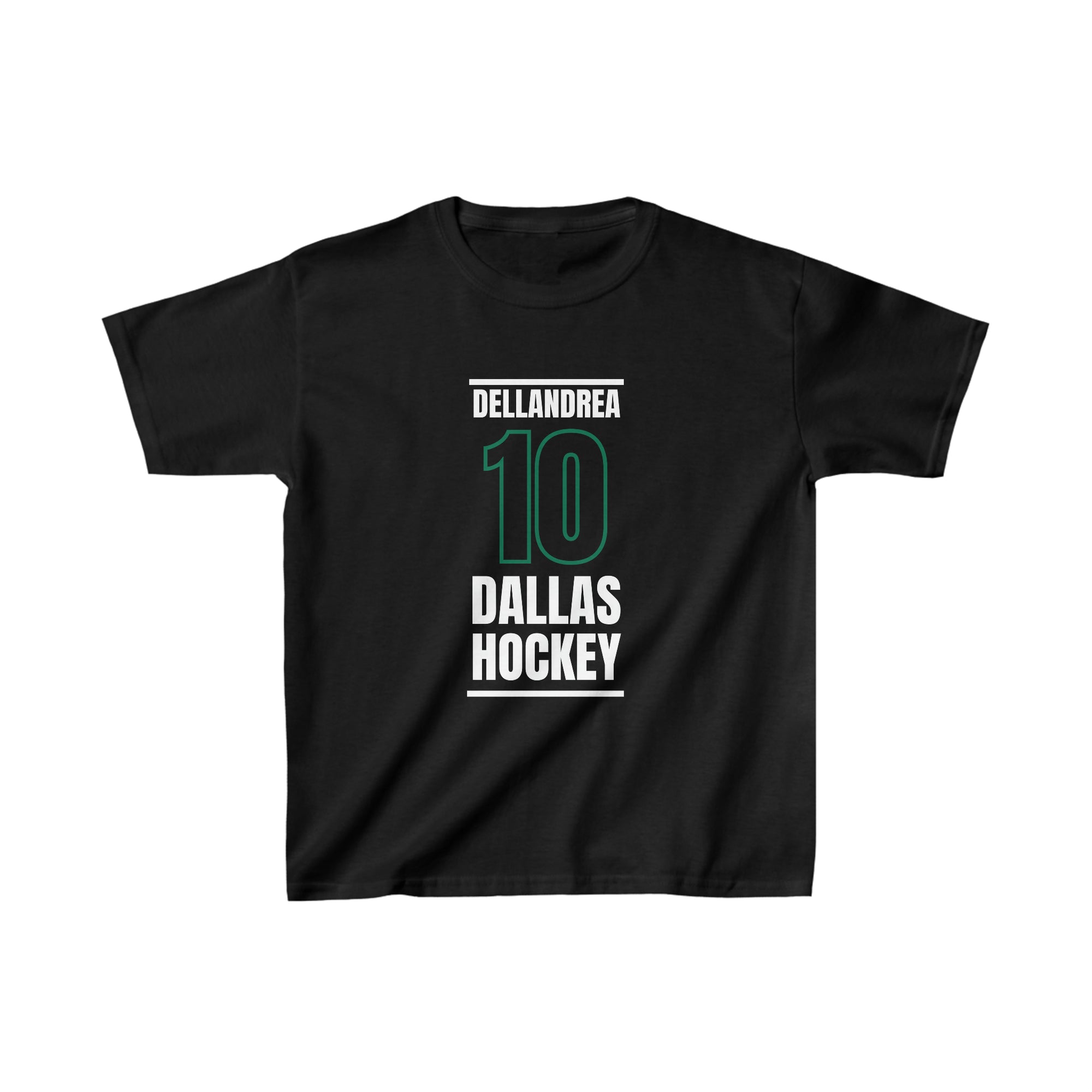Dellandrea 10 Dallas Hockey Black Vertical Design Kids Tee