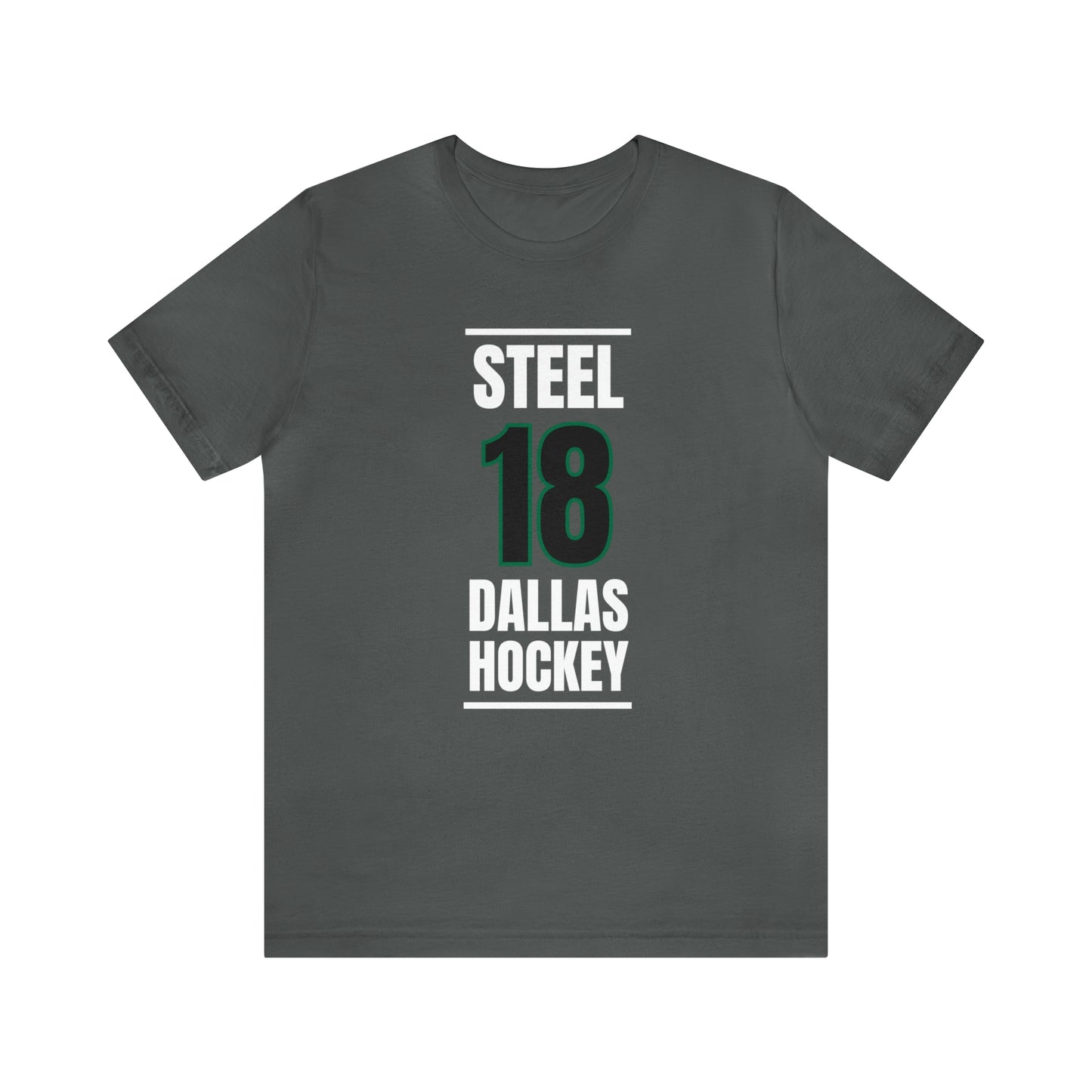 Steel 18 Dallas Hockey Black Vertical Design Unisex T-Shirt