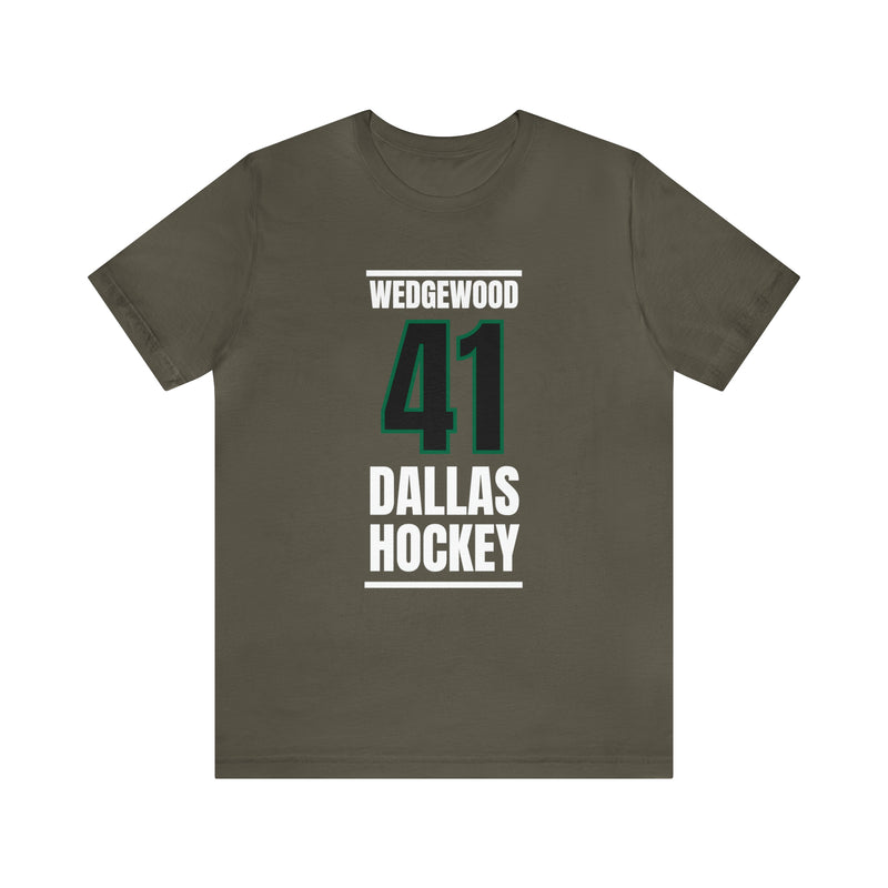 Wedgewood 41 Dallas Hockey Black Vertical Design Unisex T-Shirt