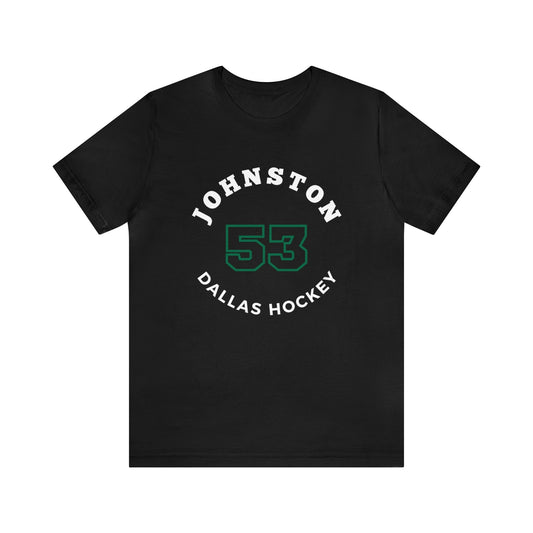 Johnston 53 Dallas Hockey Number Arch Design Unisex T-Shirt