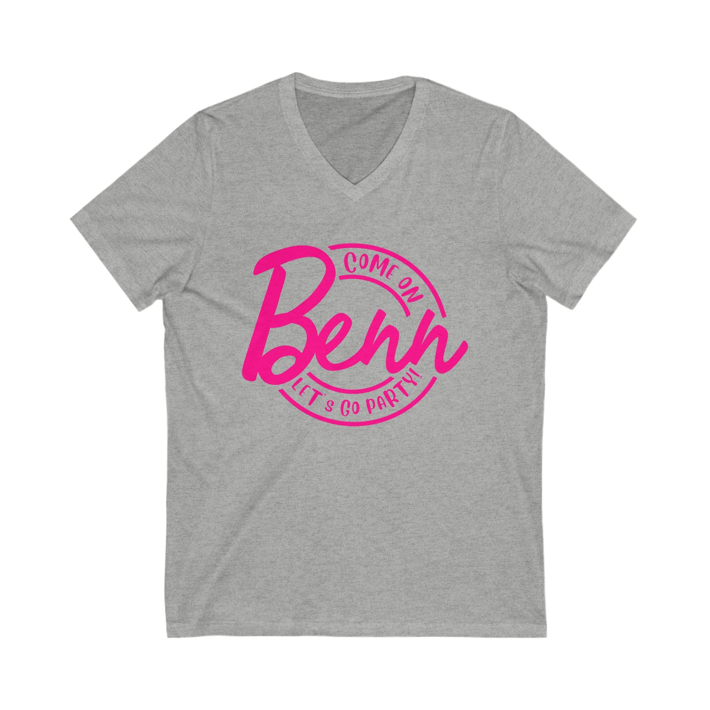 Benn Let's Go Party Women's V-Neck Barbie Shirt