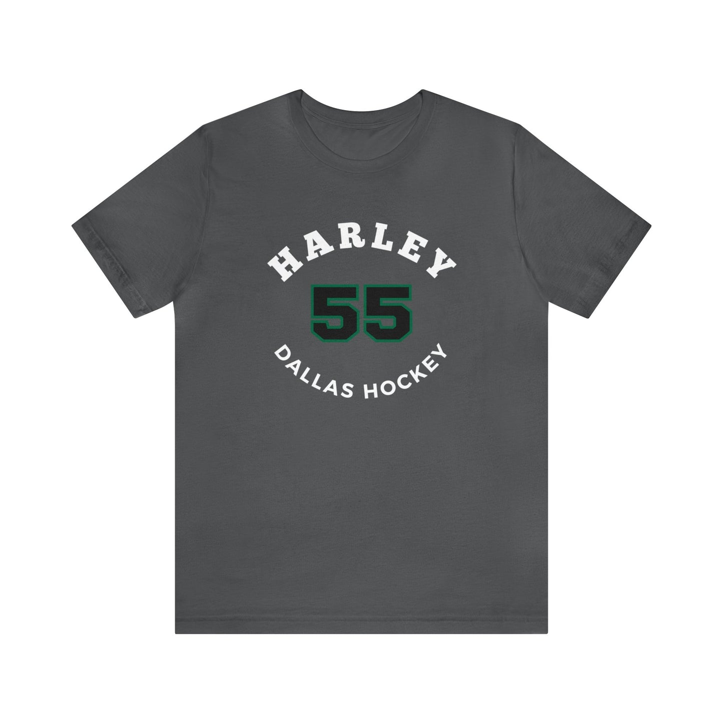 Harley 55 Dallas Hockey Number Arch Design Unisex T-Shirt