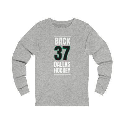 Back 37 Dallas Hockey Black Vertical Design Unisex Jersey Long Sleeve Shirt