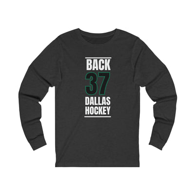 Back 37 Dallas Hockey Black Vertical Design Unisex Jersey Long Sleeve Shirt