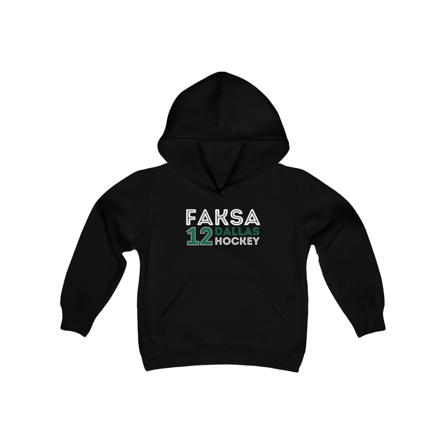 Faksa 12 Dallas Hockey Grafitti Wall Design Youth Hooded Sweatshirt