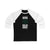 Suter 20 Dallas Hockey Black Vertical Design Unisex Tri-Blend 3/4 Sleeve Raglan Baseball Shirt