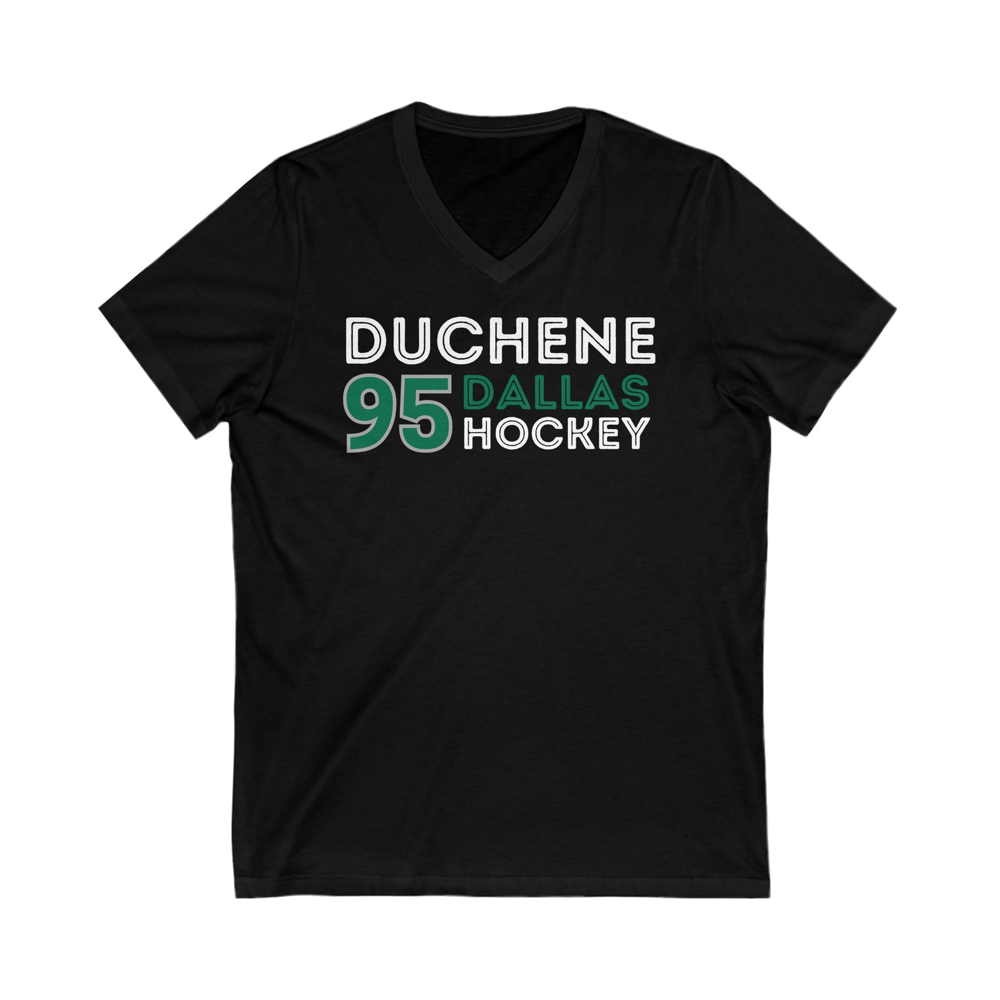 Duchene 95 Dallas Hockey Grafitti Wall Design Unisex V-Neck Tee