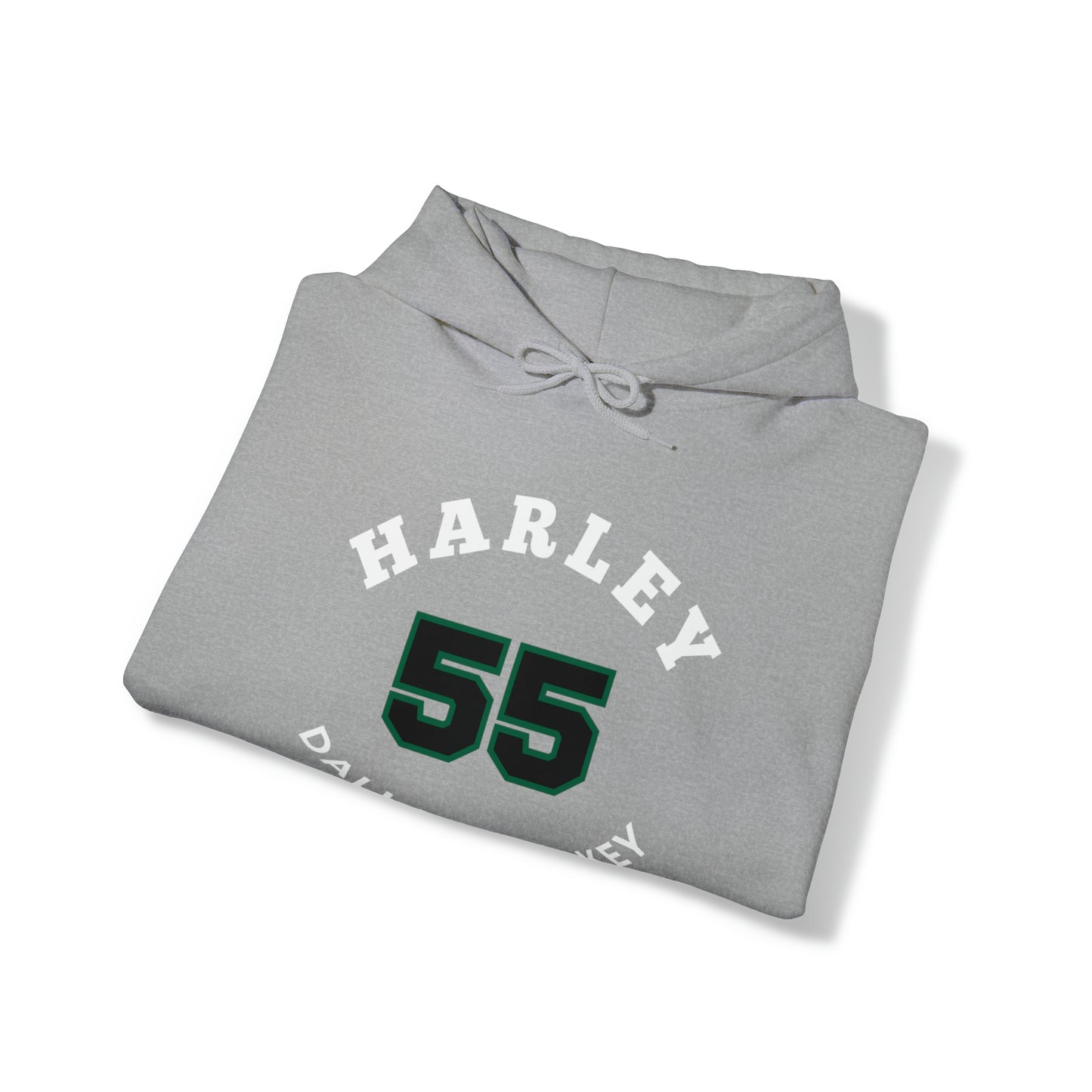 Harley 55 Dallas Hockey Number Arch Design Unisex Hooded Sweatshirt