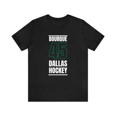 Bourque 45 Dallas Hockey Black Vertical Design Unisex T-Shirt