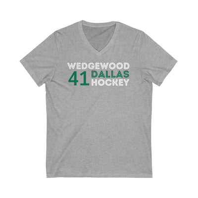 Wedgewood 41 Dallas Hockey Grafitti Wall Design Unisex V-Neck Tee