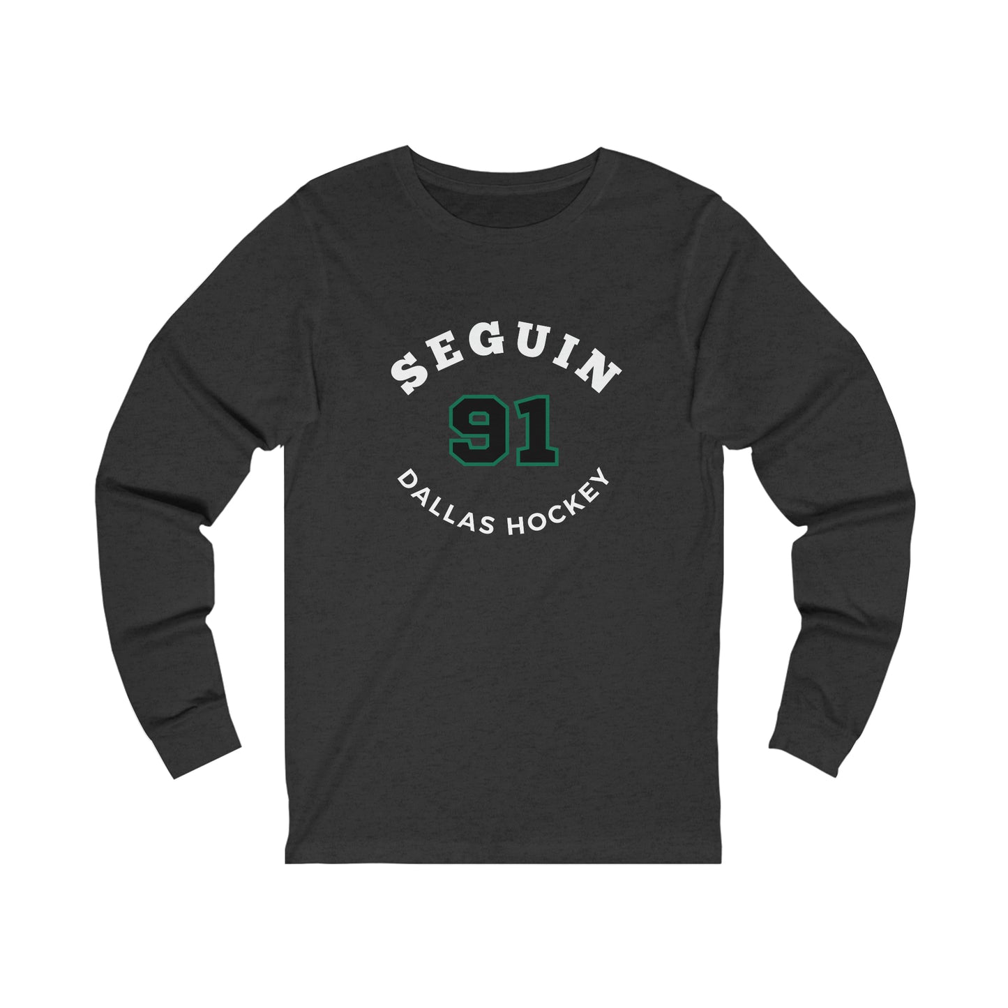 Seguin 91 Dallas Hockey Number Arch Design Unisex Jersey Long Sleeve Shirt